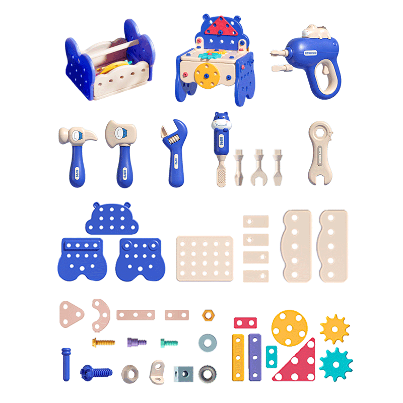 Wild Knight Kids Screwdriver Toy DIY Electric Drill Repair Toolbox Assembly for Boys Ages 1-6 Birthday Gift