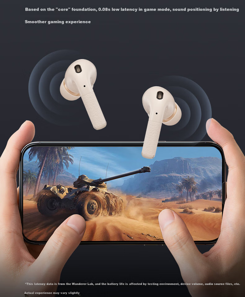 Manbuzhehuazai Evo Pro Wireless Bluetooth Headphones, Hybrid Active Noise Cancellation, Gold Standard Certified, Compatible with Apple, Huawei, Xiaomi, Misty Pink 16