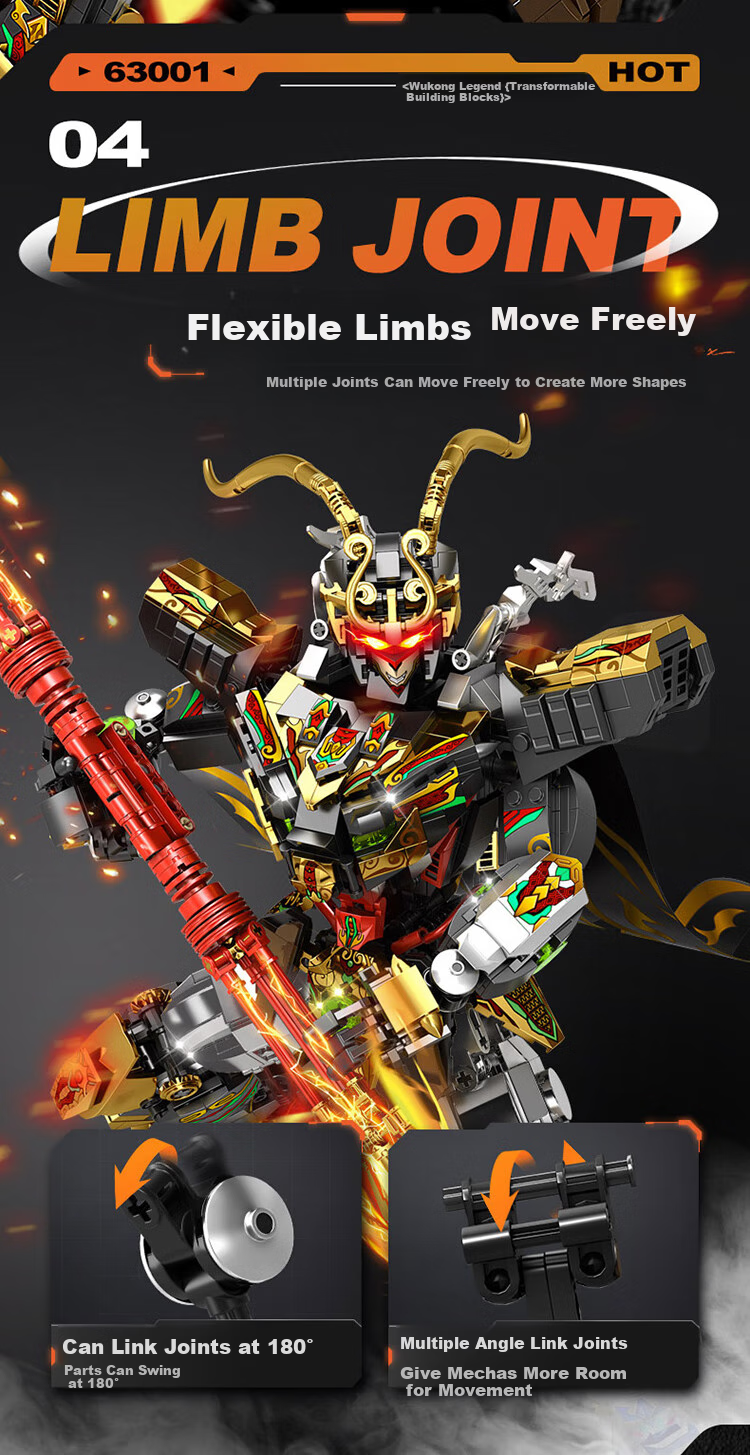 Dayishou Mythical Monkey King Compatible with Lego, Building Blocks Toy for Boys Aged 7-12 Birthday Gift for Childre 2