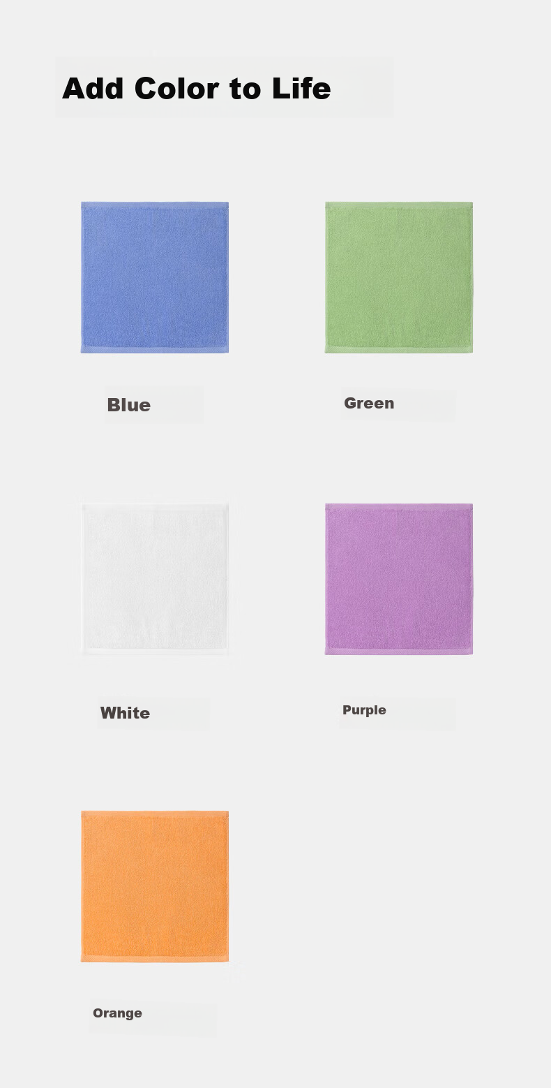 A-Life Pure Cotton Face Towel, Class A Soft Household Small Towel, Absorbent And Breathable, for Wiping Face And Drool, Blue 4