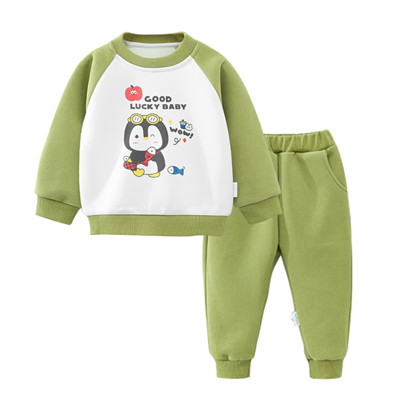 Mumuwu Autumn New Kids Sweatshirt Set Trendy Boys and Girls Comfortable Clothing Pants Casual Sports Two-Piece Set