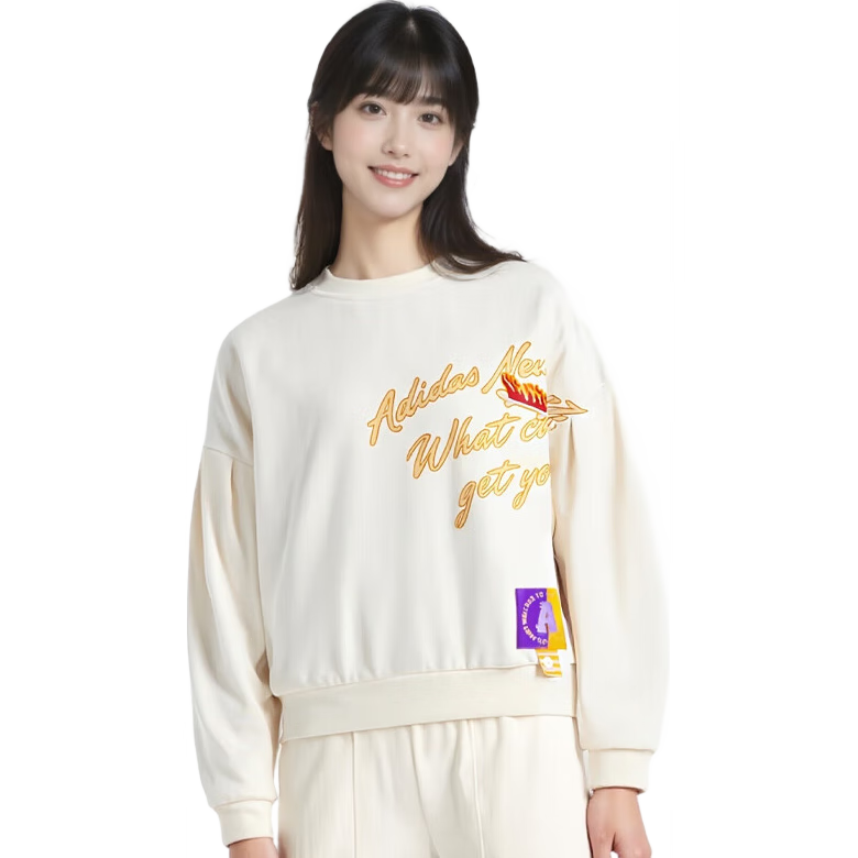 Adidas Women's Hoodie Casual Running Sportswear Breathable Comfortable Pullover IA6771 White XL