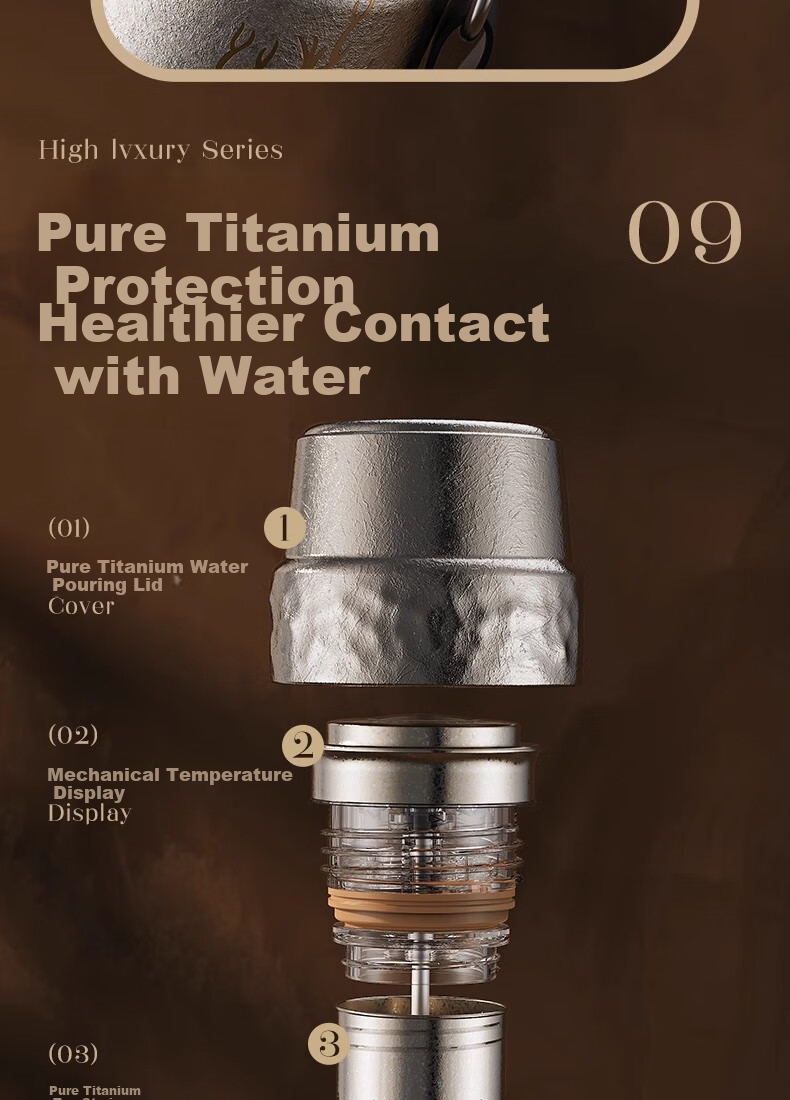 Big Car Pure Titanium Large Capacity Tea Infuser Cup, High-End Tea-Water Separation Insulated Tea Steeping Cup, Portable Luxury Men's Mid-Autumn Festival Gift 22