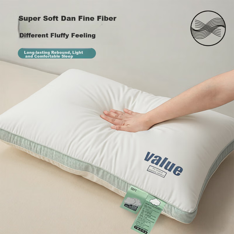 J.Sir High Pillow, Deep Sleep Pillow Core, High Pillow That Doesn't Sink Or Deform, Hotel And Home Use Cotton Pillow, Neck Support Pillow, Single Pillow 2