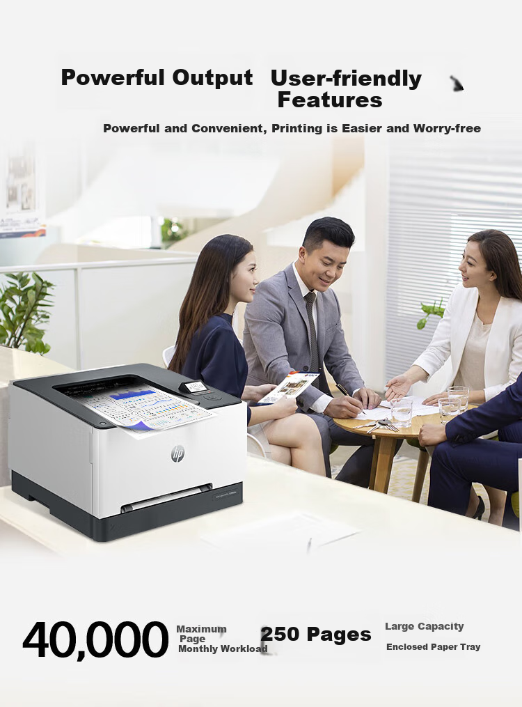 HP 3288dw Jet Series A4 Color Laser Printer, Automatic Duplex Printing, Wireless Network WeChat Remote Printing, for Home And Office Use, Compatible with Domestic Operating Systems 3