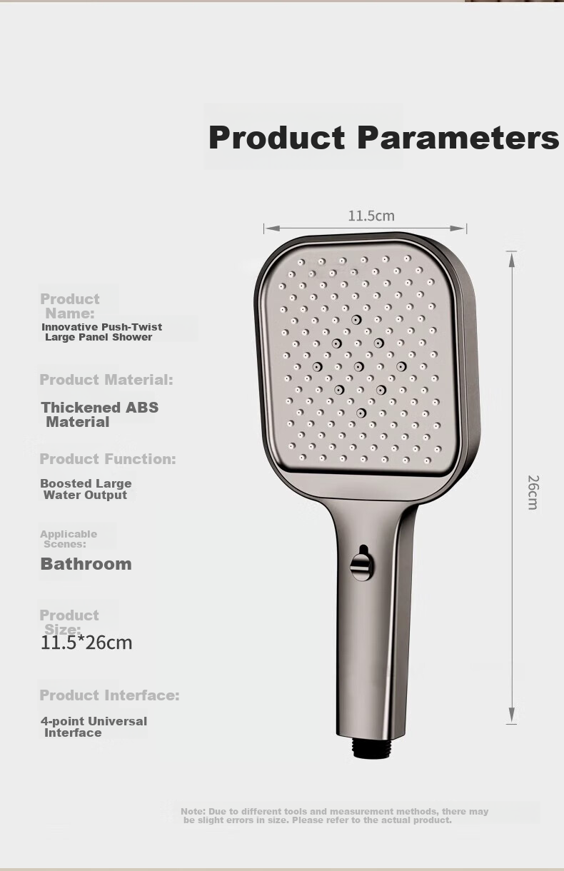 Bangke Shower Head, High-Pressure Handheld Shower Sprayer, Pressurized Shower Head for Home Use, Bathing And Washing, B-SC001 1