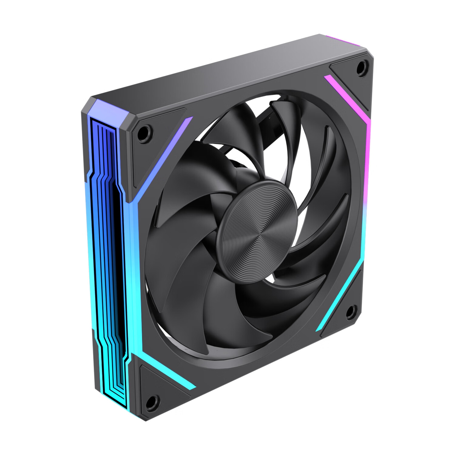 Raycool Prism 9th Gen PRO Desktop PC Case 12CM Cooling Fan Black True Blade Sync ARGB High Airflow CPU Water Cooling Smart Temperature Control PWM Silent