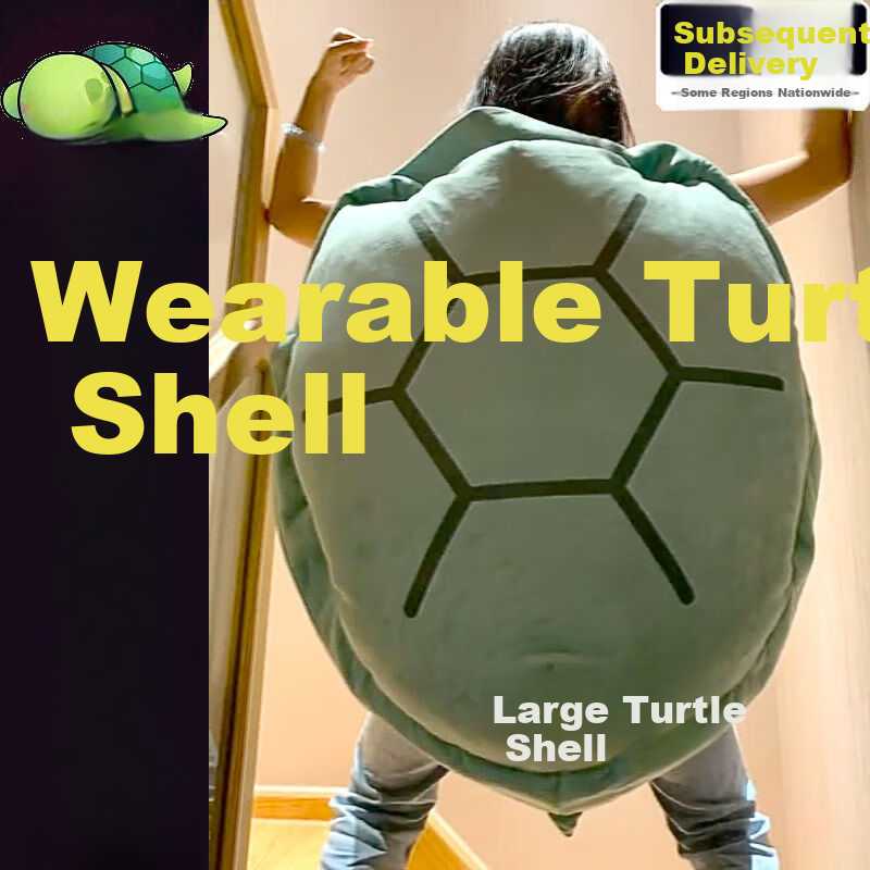 Aishangxiong Internet-Famous Turtle Shell Plush Toy, Children's Wearable Sleeping Companion Pillow, Stuffed Animal Toy, Large Size, Birthday Gift for Boys