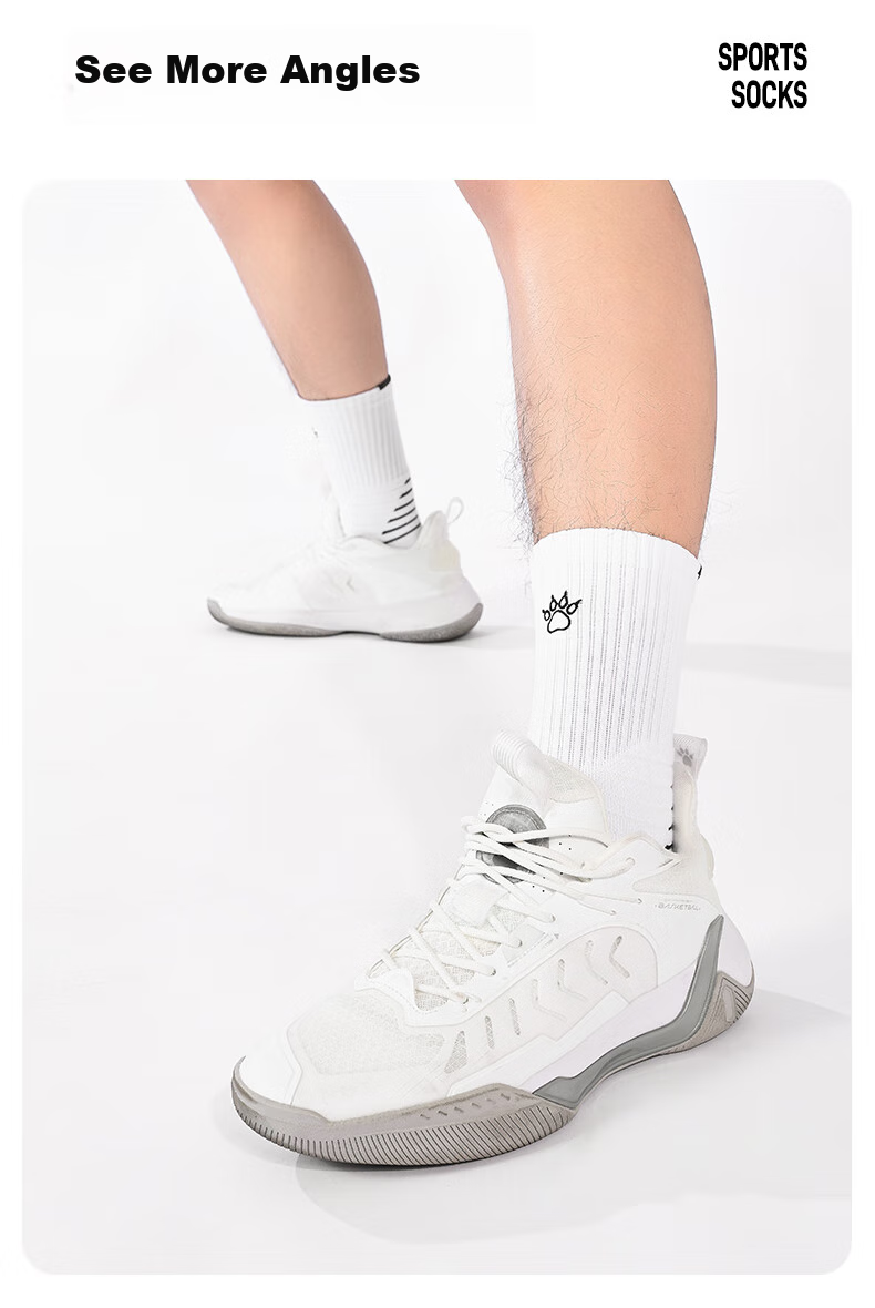 KELME Adult Basketball Socks for Training And Competition, Thickened, Breathable, Wear-Resistant, Non-Slip Short Socks, Black, M (34-38) 11