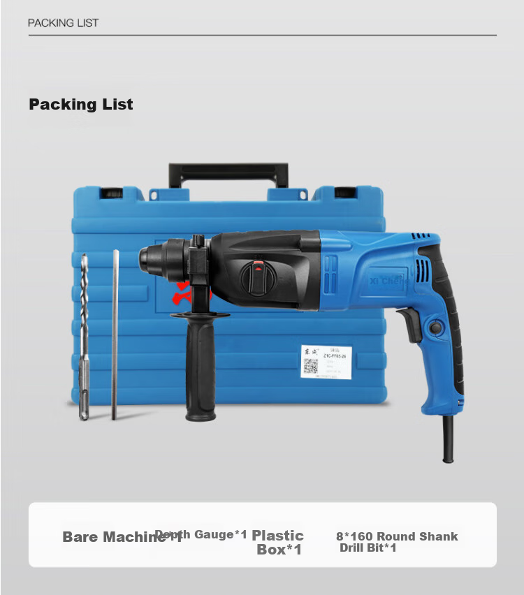 Dongcheng Light Electric Hammer WZC800-26, Impact Drill, Electric Drill, Multi-Functional Three-In Power Tool, Concrete 12