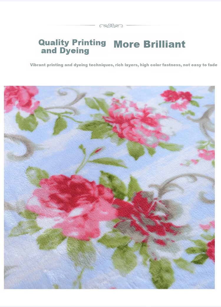 FUANNA Flannel Blanket - Flower Fairy Design, Multi-Purpose Small Throw Blanket, Single Layer, Home Use, Warm Small Blanket 6