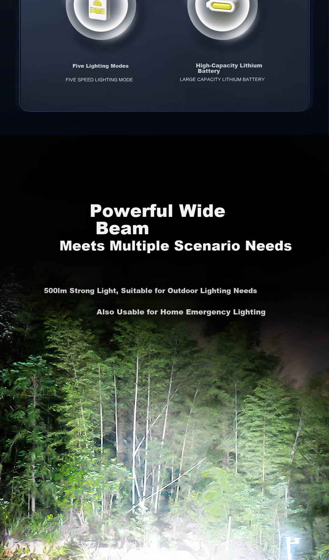 Deli Flashlight, Typhoon Emergency Light, High Brightness, Long Battery Life, Ultra-Bright, Long-Range, Handheld Searchlight, Emergency Patrol Mining Lamp 3