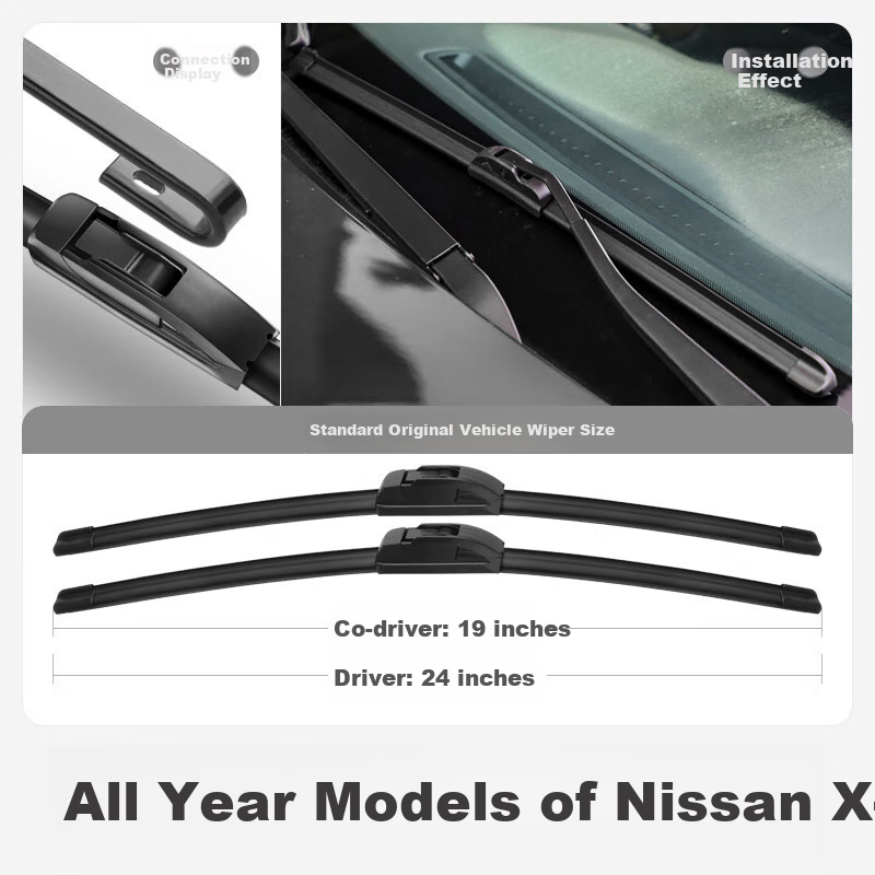 Paisu 2017-2020 Volkswagen Viloran Windshield Wipers, Original C-TREK Boneless Wiper Blades, Rubber Strips, Silent, 22/19 Square 1