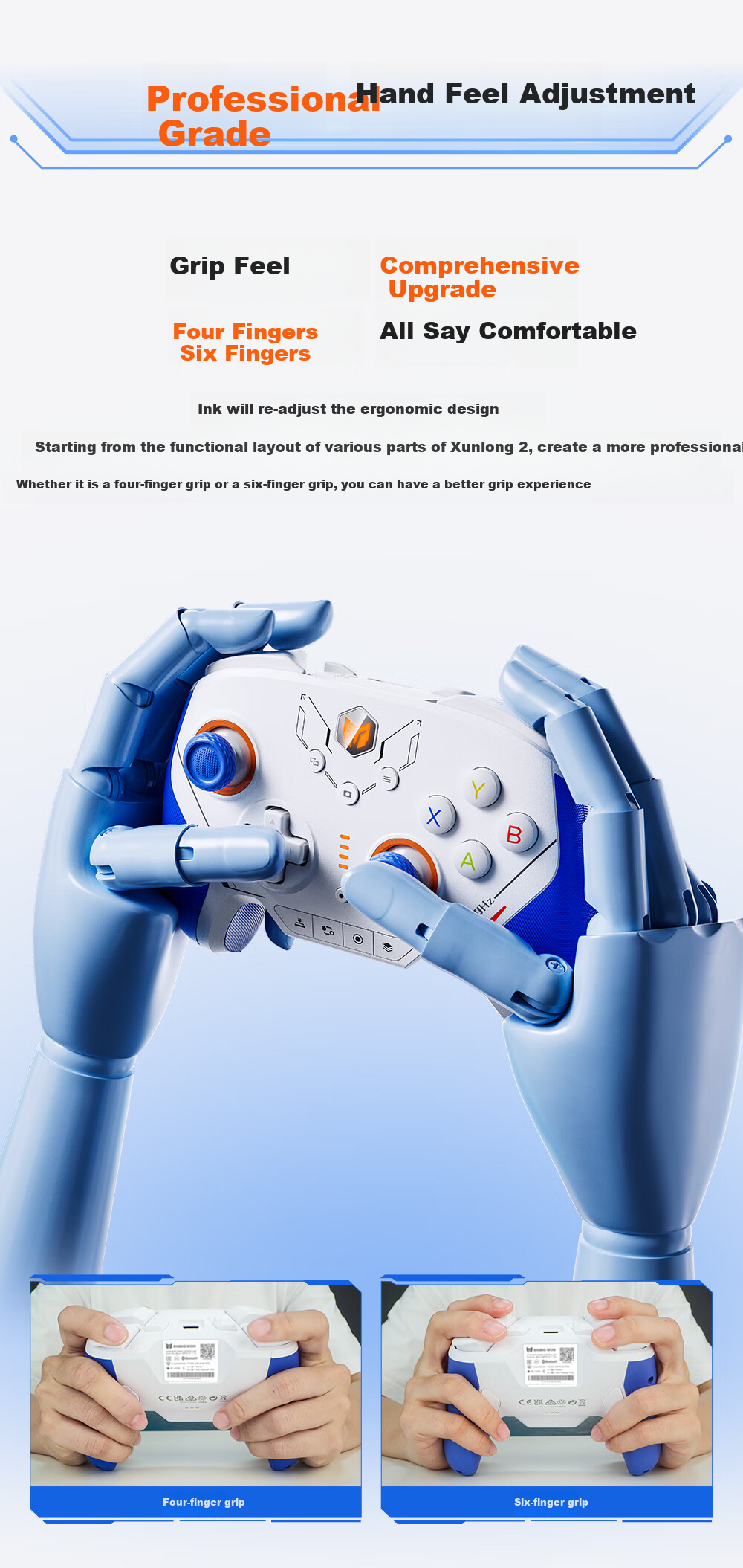 Mojiang Xunlong 2 Star Flash Wireless Game Controller, Carbon Film Joystick, Apex/Switch/PC Computer Steam, Horizon 6, Infinite Warmth, Black Myth: Wukong Carbon Film Versio 16