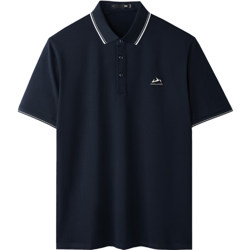 HLA Heilan Home Men's Short Sleeve Polo Shirt 26 Mountain Series Cool Summer Short Sleeve