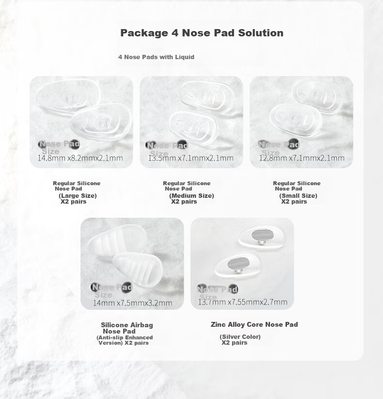 Yanjingbang Titanium Metal Anti-Pressure Mark And Non-Slip Nose Pads, Bridge And Eyeglass Frame Accessories 23