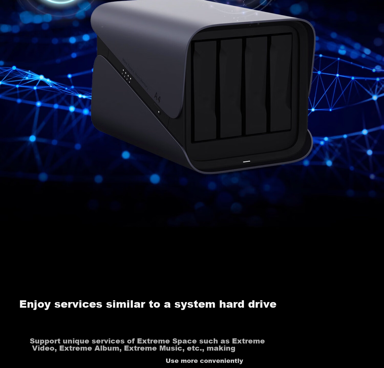 Jikongjian Private Cloud New A4 Hard Drive Enclosure, Four-Bay SATA Type-C Network Storage Server Expansion Device (Without Built-In Hard Drive) 10