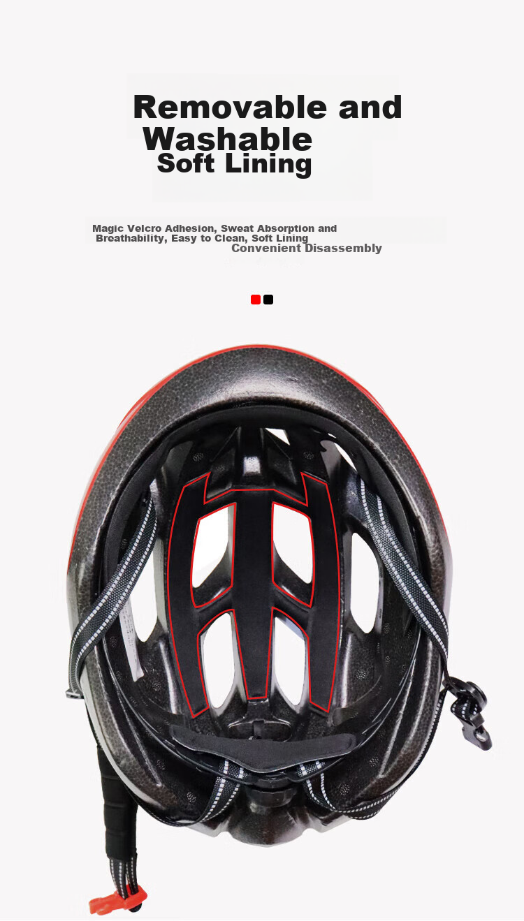 PEAK Bicycle Helmet, Mountain And Road Bike Riding Helmet for Men And Women, One-Piece Molding Safety Helmet, Gradient Red Classic Style 2
