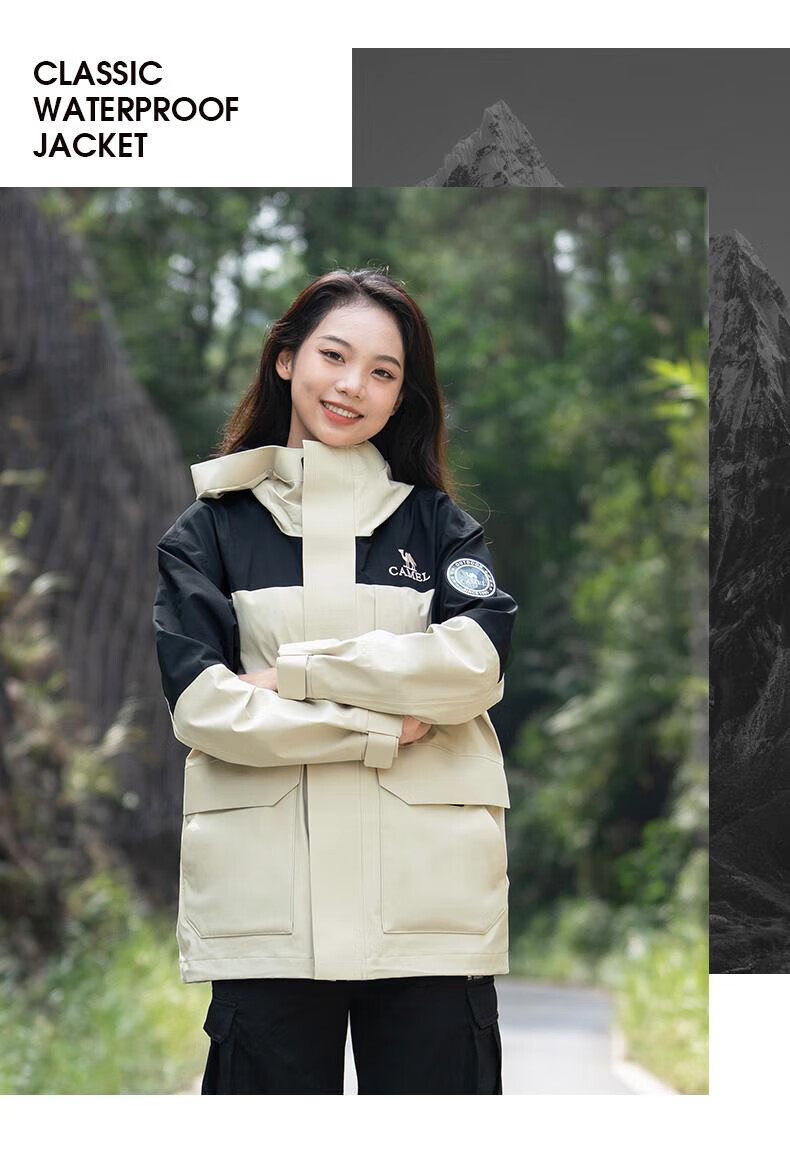 CAMEL Women's 3-in-1 Down Jacket Winter Detachable Liner Waterproof Coat 21