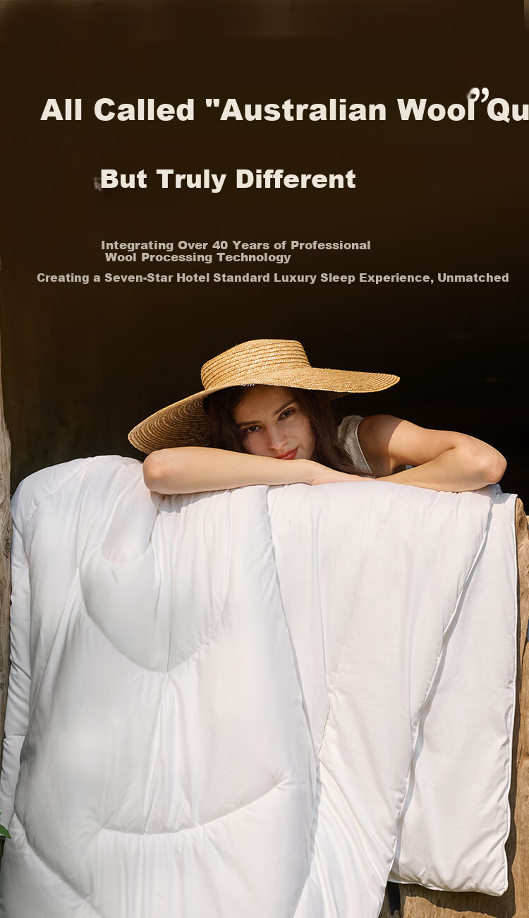 JD Original X MJ Collaboration 100% Australian Wool Deep Sleep Comforter, Gold Label Winter Quilt Duvet - Thick Winter Comforter 2x2.3m 5