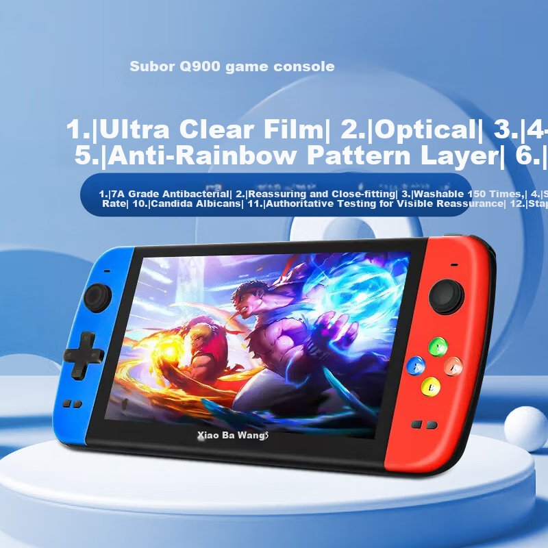 Xiaobawang Q900 Handheld PSP Game Console FC Retro Dual-Player Joystick Arcade Machine Children's Game Console Birthday Gift Q900+32GB