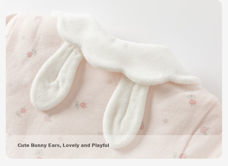 DAVE & BELLA Newborn Clothes, Warm Winter Outfit, New Year's Greeting, Baby Girl Padded Onesie, Infant Romper 7