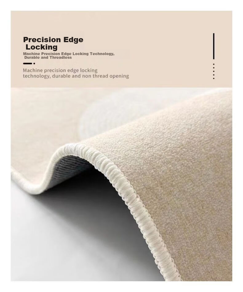 Qimian Living Room Carpet, Light Luxury Minimalist Design, Skin-Friendly, Non-Slip, Dirt-Resistant, Suitable for Sofa, Coffee Table, Bedroom, Large Area Rug, 200*300cm 10