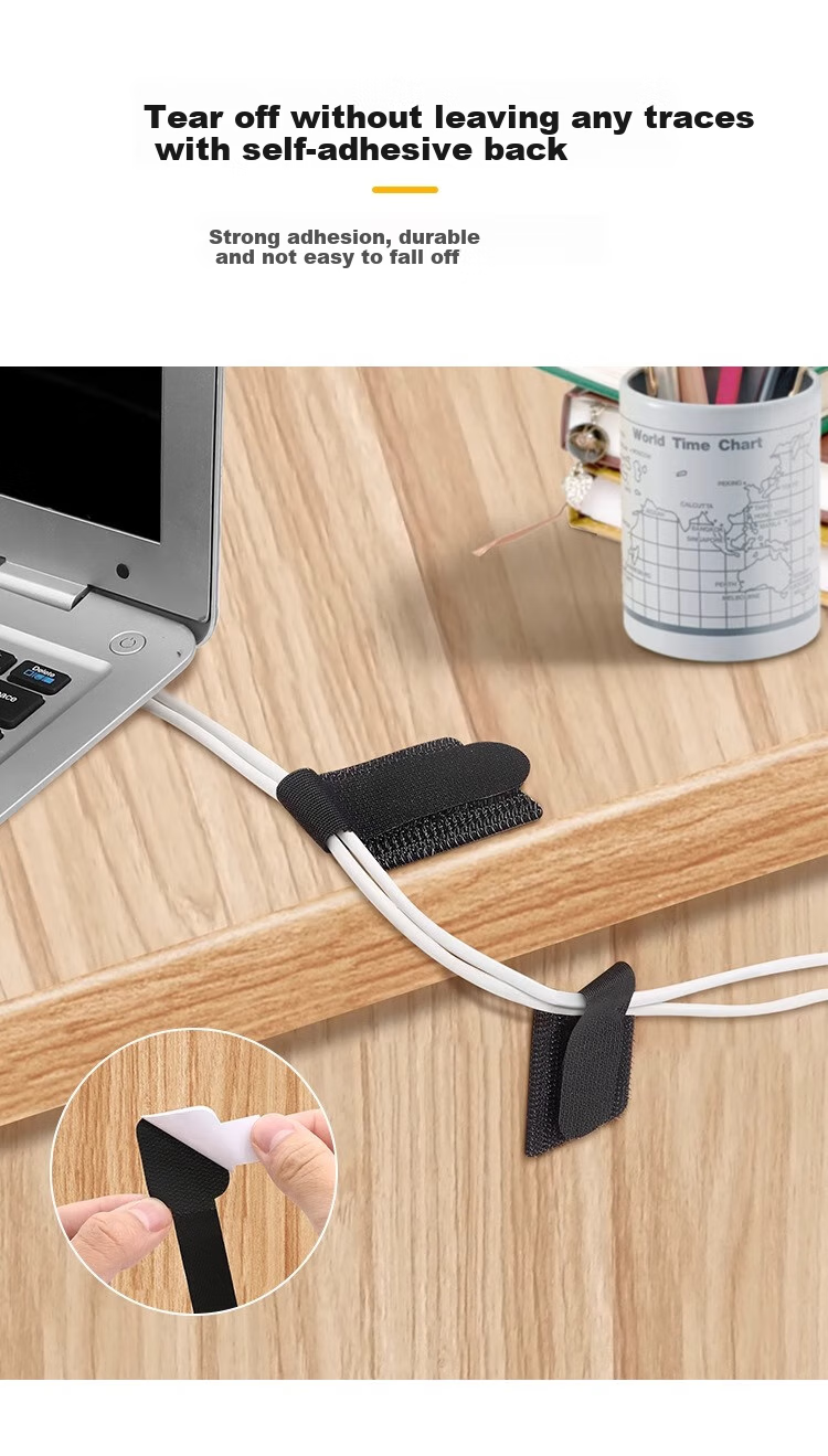 Dengbi Magic Tape Cable Tie, Data Cable Organizer, Wire Management Tool, Cable Tie for Power Cords And Bundles, Cuttable And Adjustable Cable Fastener 3