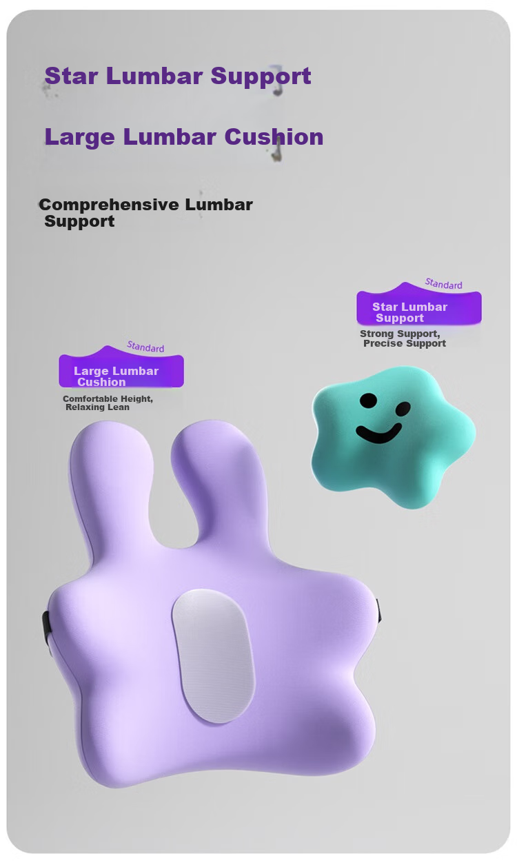 SITGOOD Lumbar Support Cushion, Office Back Pillow, STG Seat Pad, Long-Sitting Waist Protector, Mid-Autumn Festival Gift, Purple 4