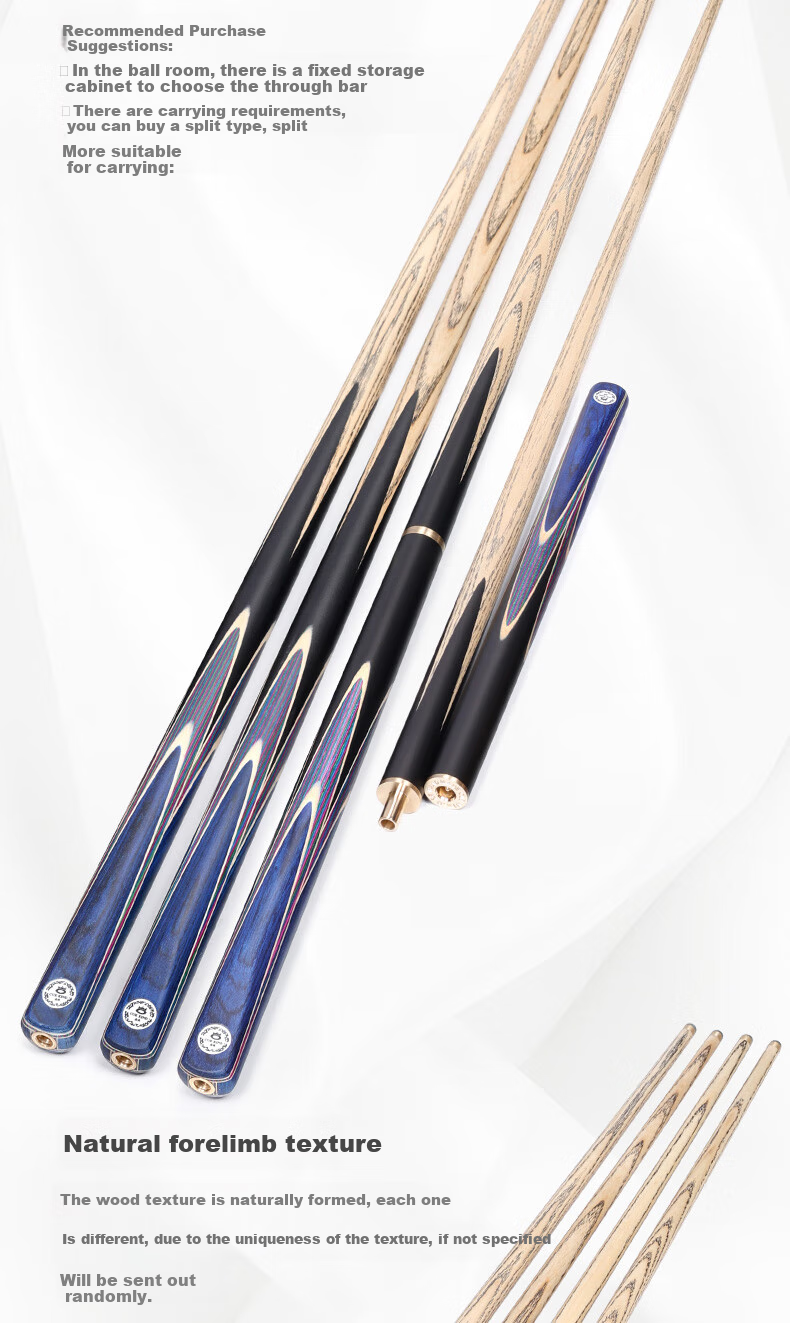 Aomi New Enlightenment Pool Cue, Black 8 Snooker Cue Set, Small Tip, 16 Color Black Eight Ball Cue, Snooker Billiard Cue 9