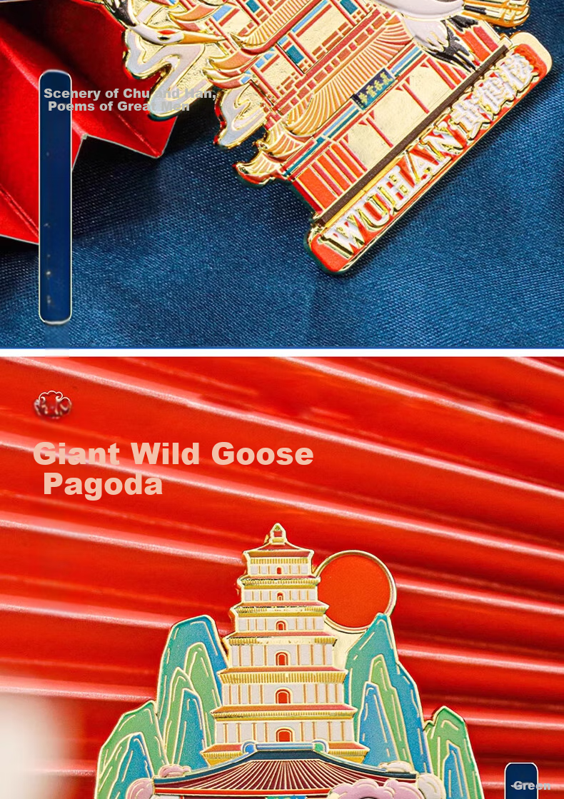 Xiaodiaojiang Tian'anmen Refrigerator Magnet Sticker, Chinese Style Beijing Forbidden City Museum Cultural And Creative Tourism Landmark Souvenir Gift for Students' Day, National Day Gift for Teachers 7