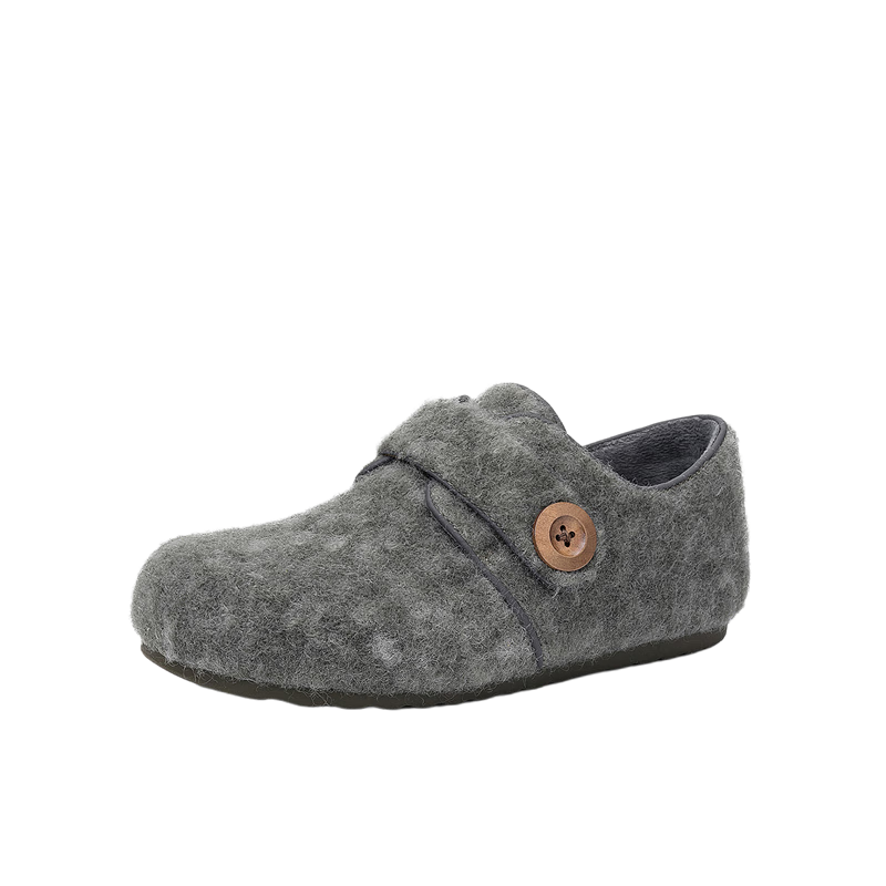 Daphne Women's Snow Boots New Winter Plush Warm Furry Shoes Magic Tape Birkenstock Cotton Shoes Gray Size 38
