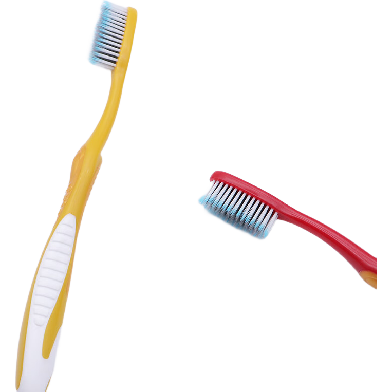 Jianruyun Extra Large Head Encrypted Ultra-Fine Soft Bristle Toothbrush, 6 Individually Wrapped, for Adults, Home Use, Men And Women, Random Colors