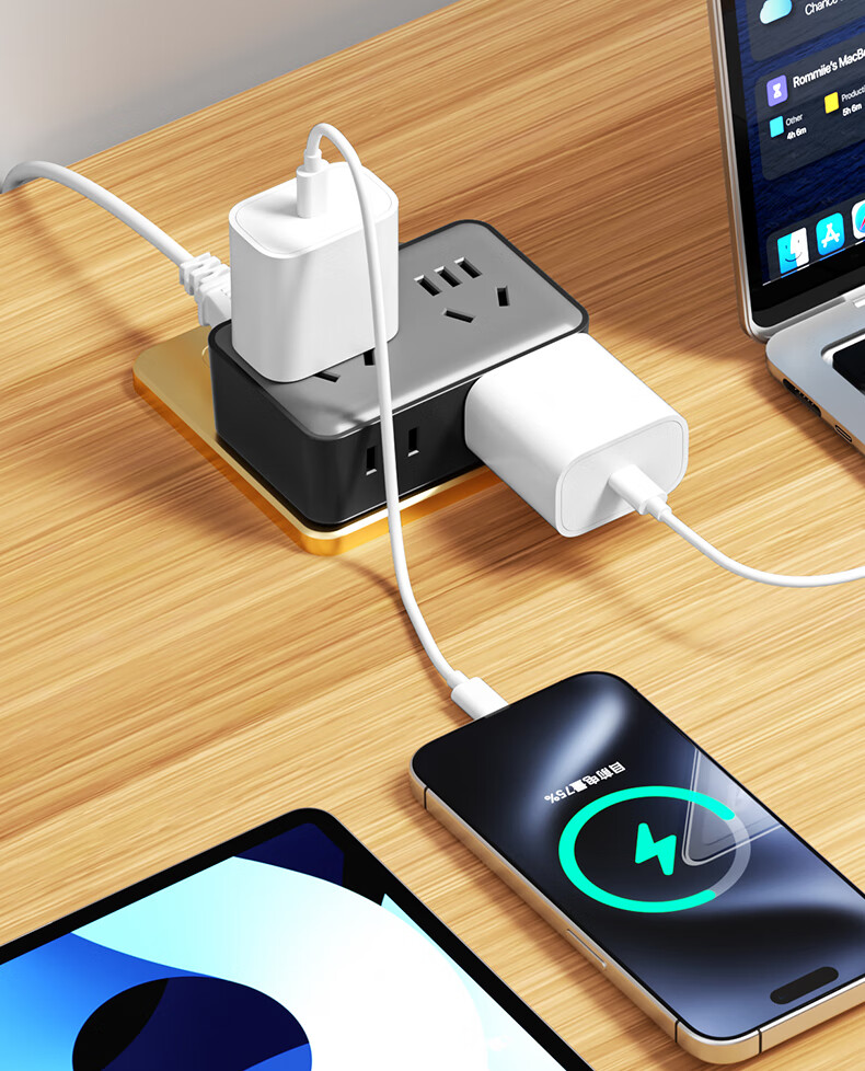 Sushiermo 1-to-6 Wireless Power Strip Lemon Yellow / Universal Travel Adapter / Multi-Port Power Converter / Power Extension Socket 20