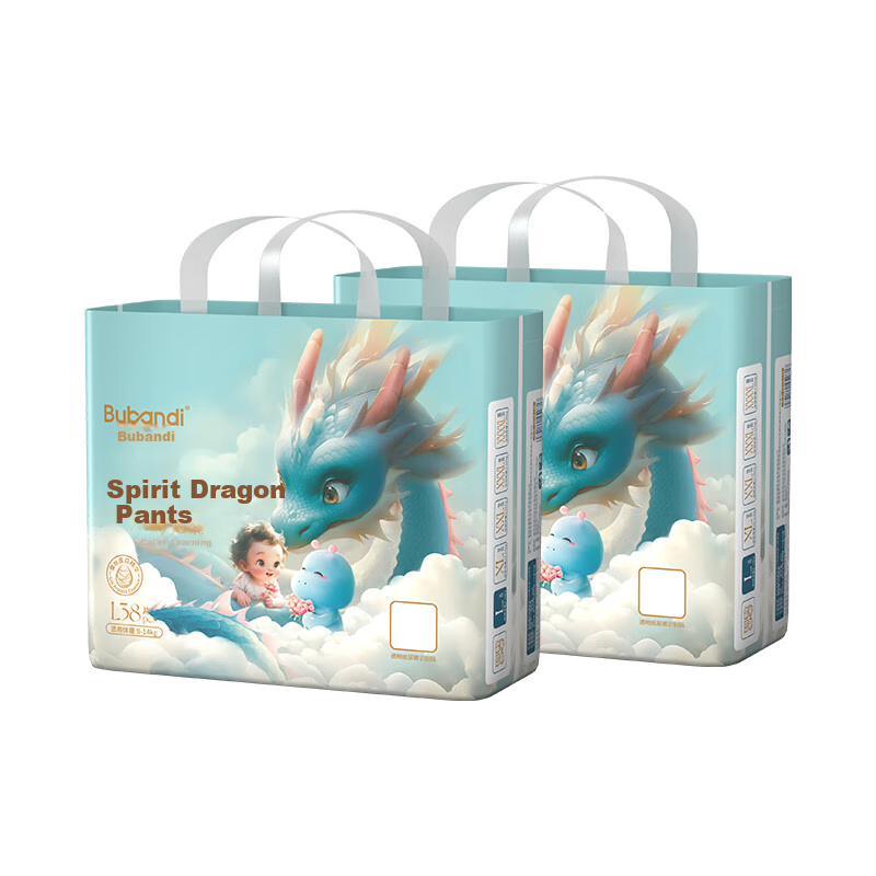 Bubandi [No Melamine Detected] Linglong Pants Pro Pull-Up Diapers, L Size, 72 Pieces, Summer Ultra-Thin Breathable Baby Diapers