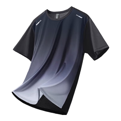 VICTORIATOURIST Men's Sports T-Shirt, Thin And Loose-Fitting Short Sleeve, Indoor Basketball Training Fitness Wear, Ice Silk Quick-Dry Casual Running Top