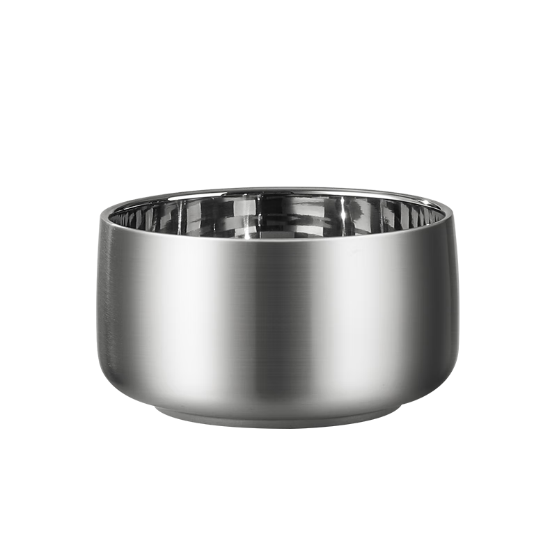 MAXCOOK 316L Stainless Steel Double-Layer Insulated Bowl 13cm Household Rice and Noodle Bowl MCWA2225