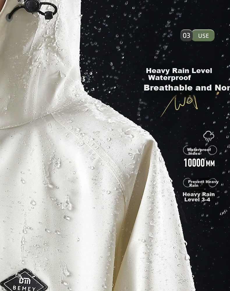 Beimei Electric Scooter Raincoat for Men And Women, Single-Person Integrated Long Full-Body Heavy Rain Protection with Detachable Rain Poncho 8