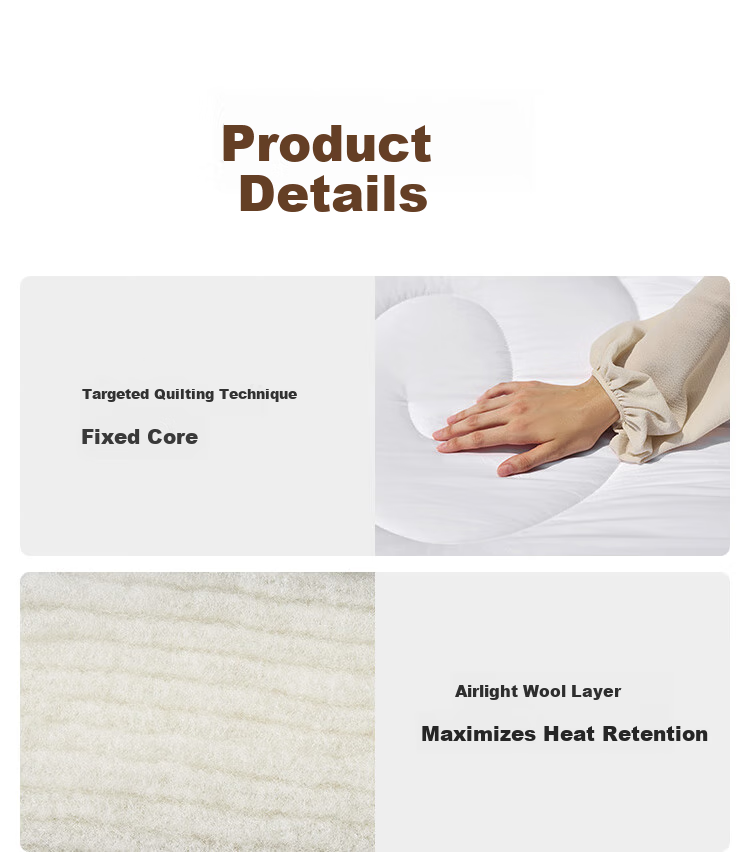JD Original X MJ Collaboration 100% Australian Wool Deep Sleep Comforter, Gold Label Winter Quilt Duvet - Thick Winter Comforter 2x2.3m 15
