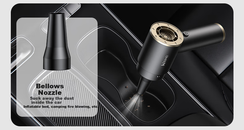 Buwei Car Vacuum Cleaner with Strong Suction, Cordless Handheld Vacuum for Car And Home Use, High-Power Compact Portable 15