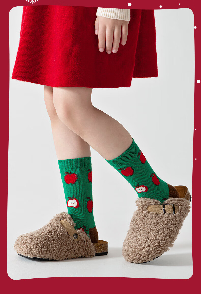 Miiow Christmas Gift Children's Socks Autumn Winter Cotton Girls Baby Kids Christmas Socks Boys Cartoon Mid-Calf Socks 4