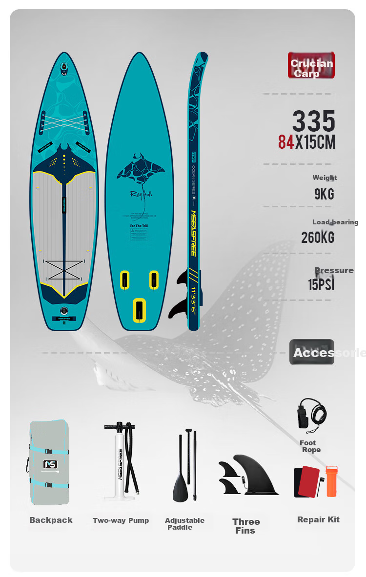 MSEASFREE 2026 New Ocean Animal Surfboard SUP Inflatable Paddle Board Fishing Paddle Board Orca 4