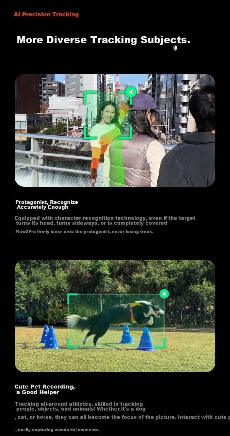 Yingshi Insta360 Flow 2 Pro Smartphone Stabilizer, Handheld Gimbal, Three-Axis Anti-Shake Vlog (Xiangxiang Gray AI Tracking Module Gift Box) 13