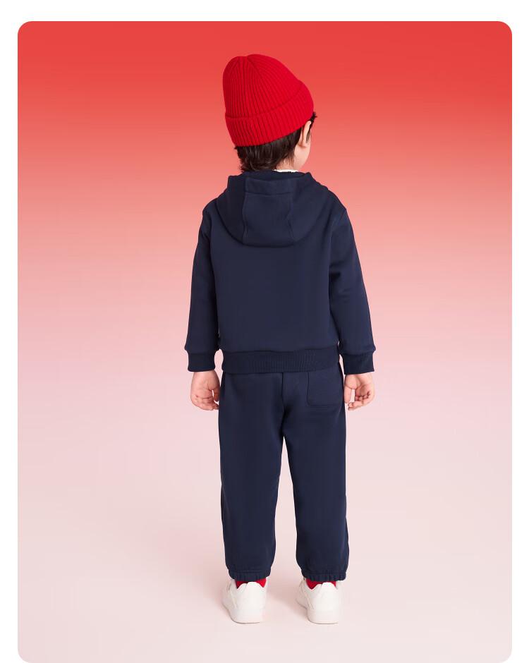 BALABALA Kids Clothing Children's Two-Piece Set Boys and Girls New Year 2025 Spring and Autumn Fleece Lined Outfit Pants Toddler Clothes 6