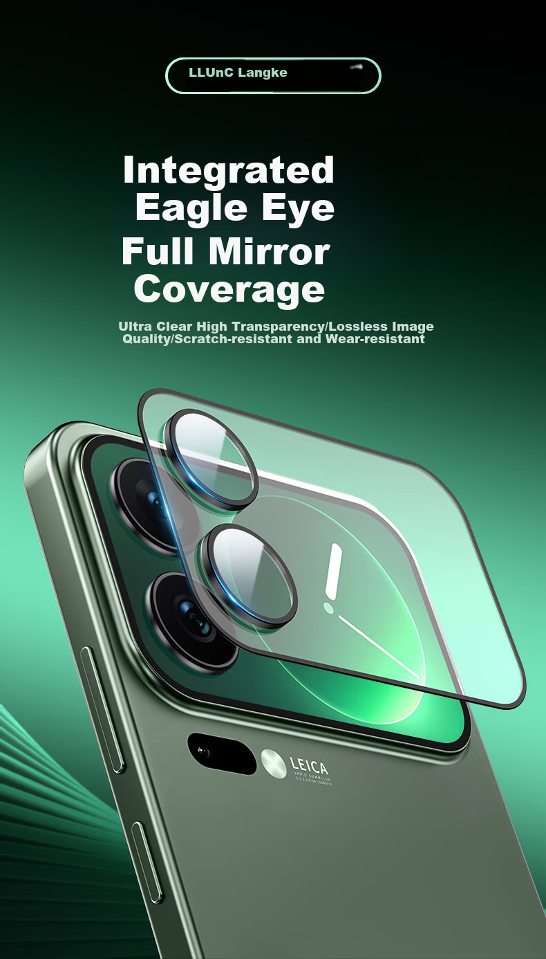 LLUNC Lens Protector for Xiaomi 17 Pro Max, AR Anti-Reflective Xiaomi Tempered Glass Film, Rear Camera Protection Film, Anti-Glare, Shockproof, Integrated with Positioning Device, Easy Application Film 1