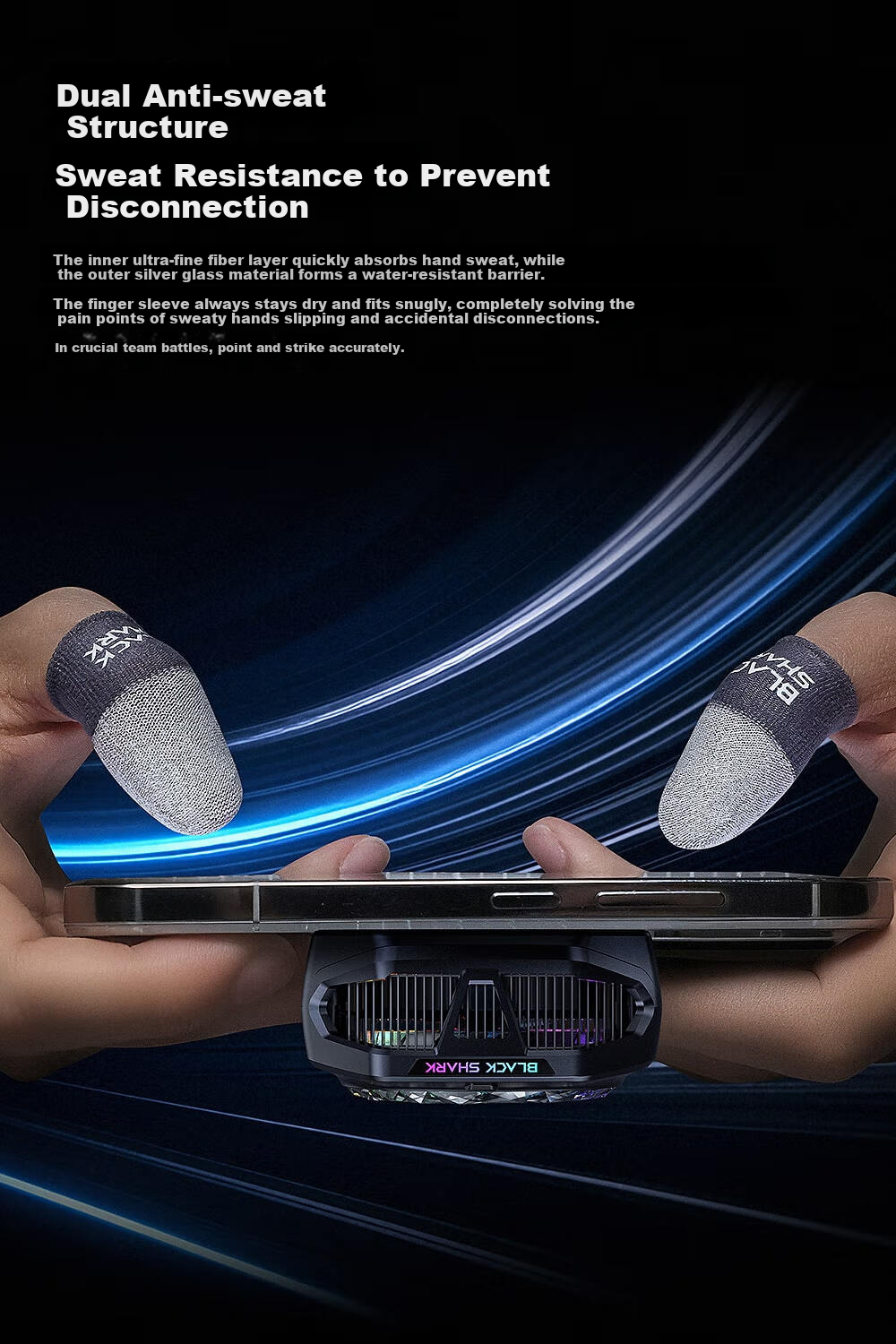 Heisha Silver Blade Gaming Gloves 3, 0.25mm Glass Silver Fiber, Bare Feel, Sweat-Resistant, Honor of Kings PUBG, E-Sports Gloves, E-Sports Grade Touch Control, Mobile Games 7