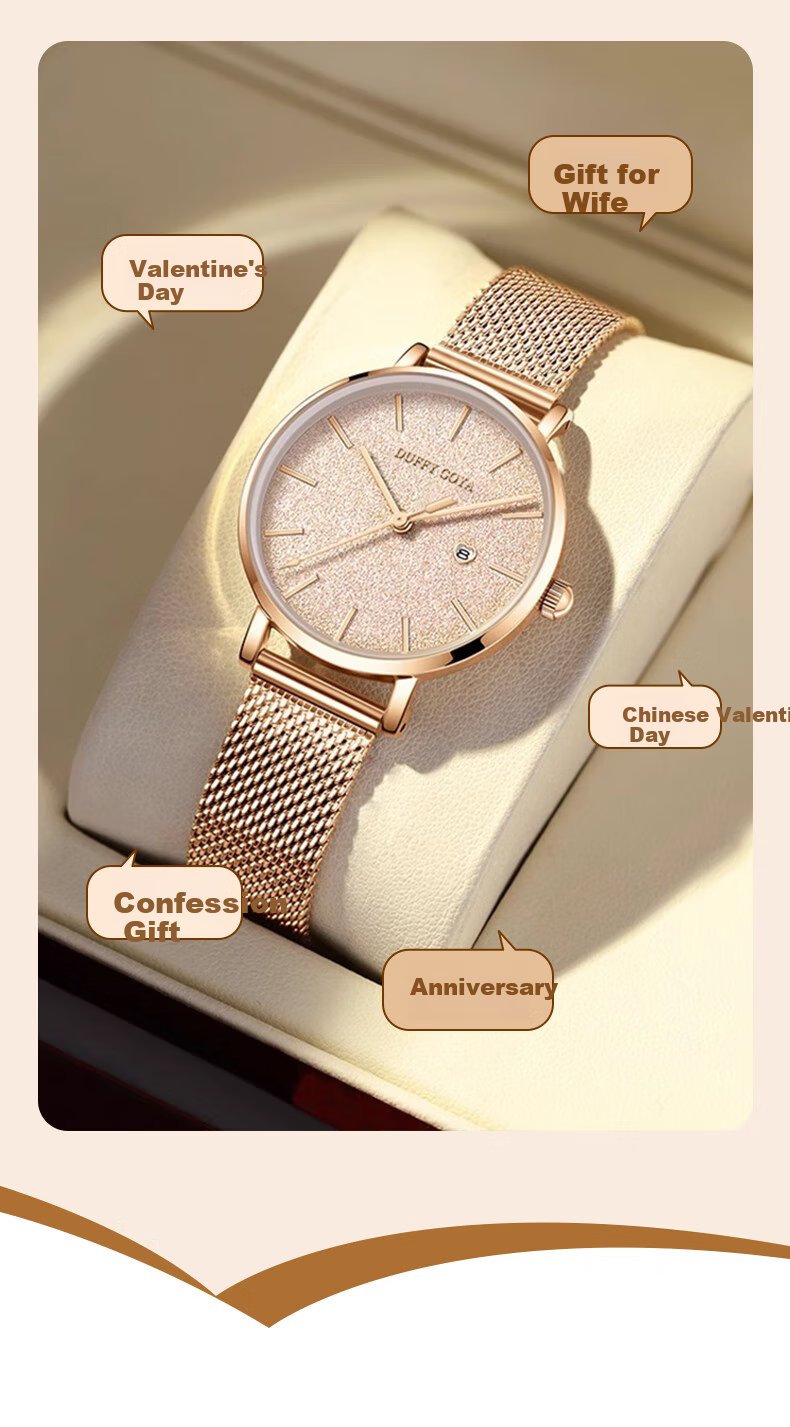 Dufeigeya DUFFY GOYA Women's Watch Brand, 2026 New Top Ten Famous Watches, Gift for Girlfriend, Practical And Thoughtful Present for Wife, World 11
