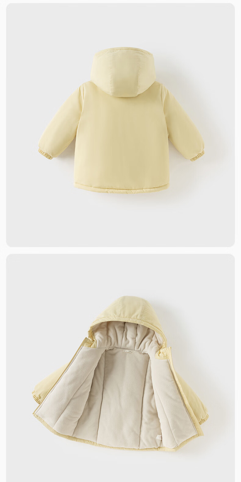 DAVE & BELLA Children's Clothing, New Year's Jacket for Boys And Girls, Autumn And Winter Outerwear, Hooded Top for Kids, Baby Clothes with Fleece Lining 22