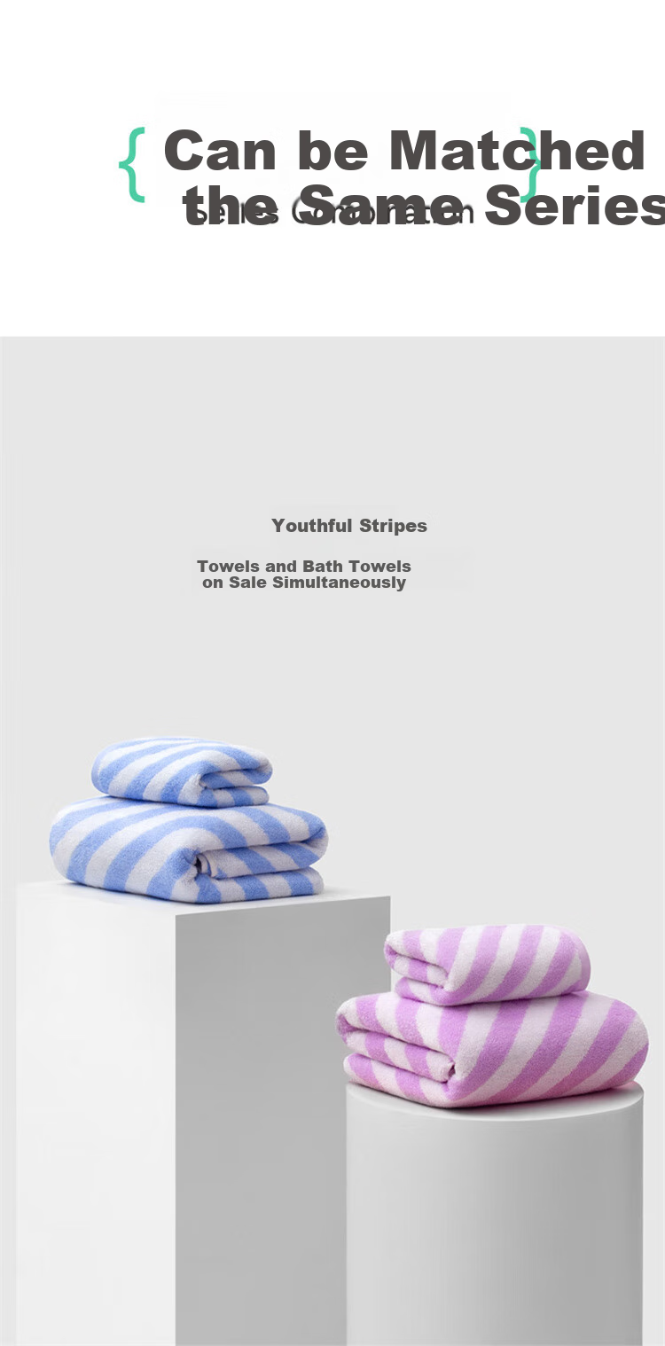 A-Life Sealed Striped Towel, Pure Cotton, 3-Pack, Xinjiang Long-Staple Cotton Class A Towels for Men, Soft Home Face Towels 6