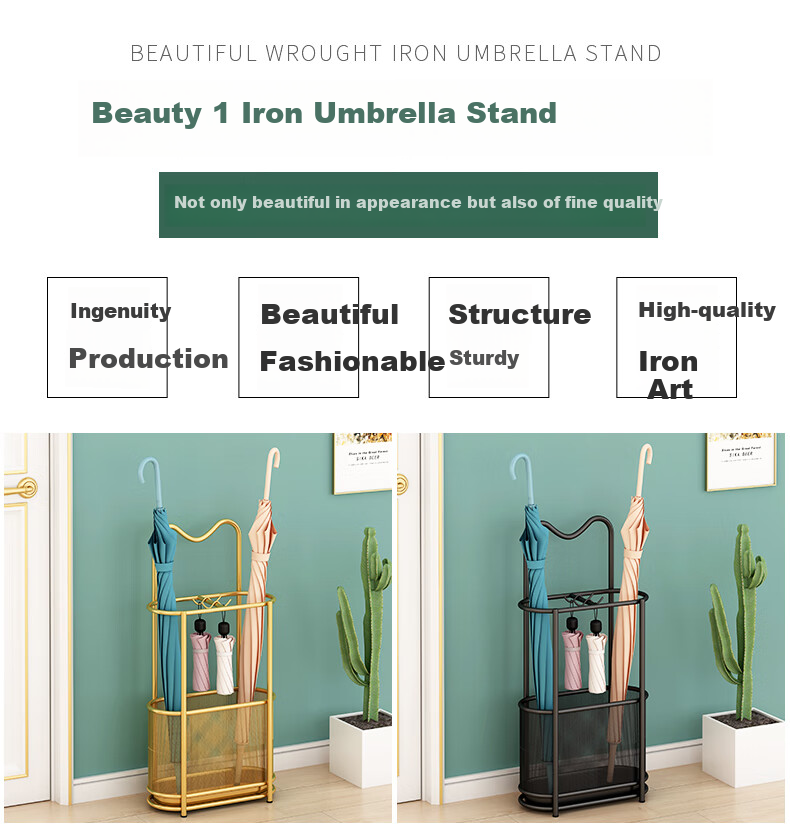 WOJIA Umbrella Stand Storage Rack for Home, Lobby, Hotel, Commercial Use, Umbrella Holder, Entrance Storage Rack, Umbrella Organizer, Black 2